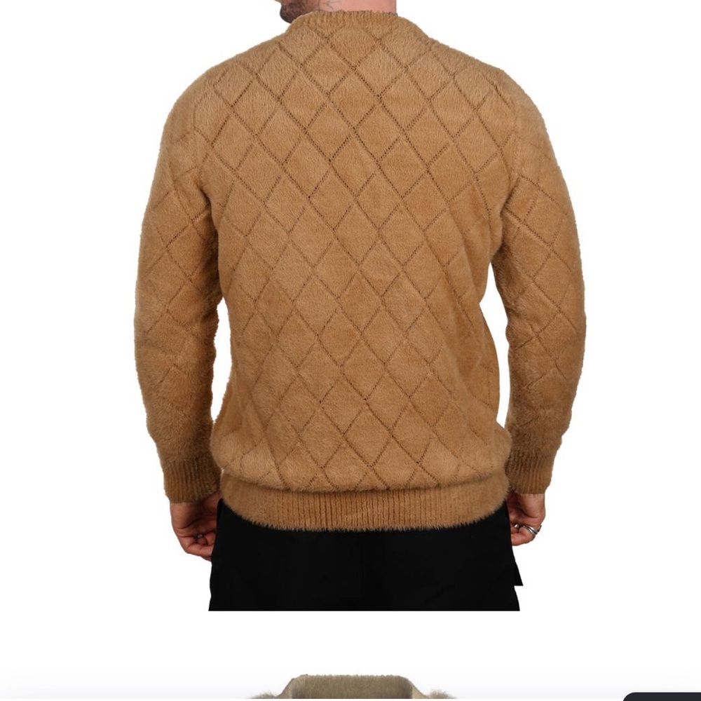 100% Authentic George V of Paris Designer 🧑‍🎨 Men's Tan Sweater - Picture 2 of 3